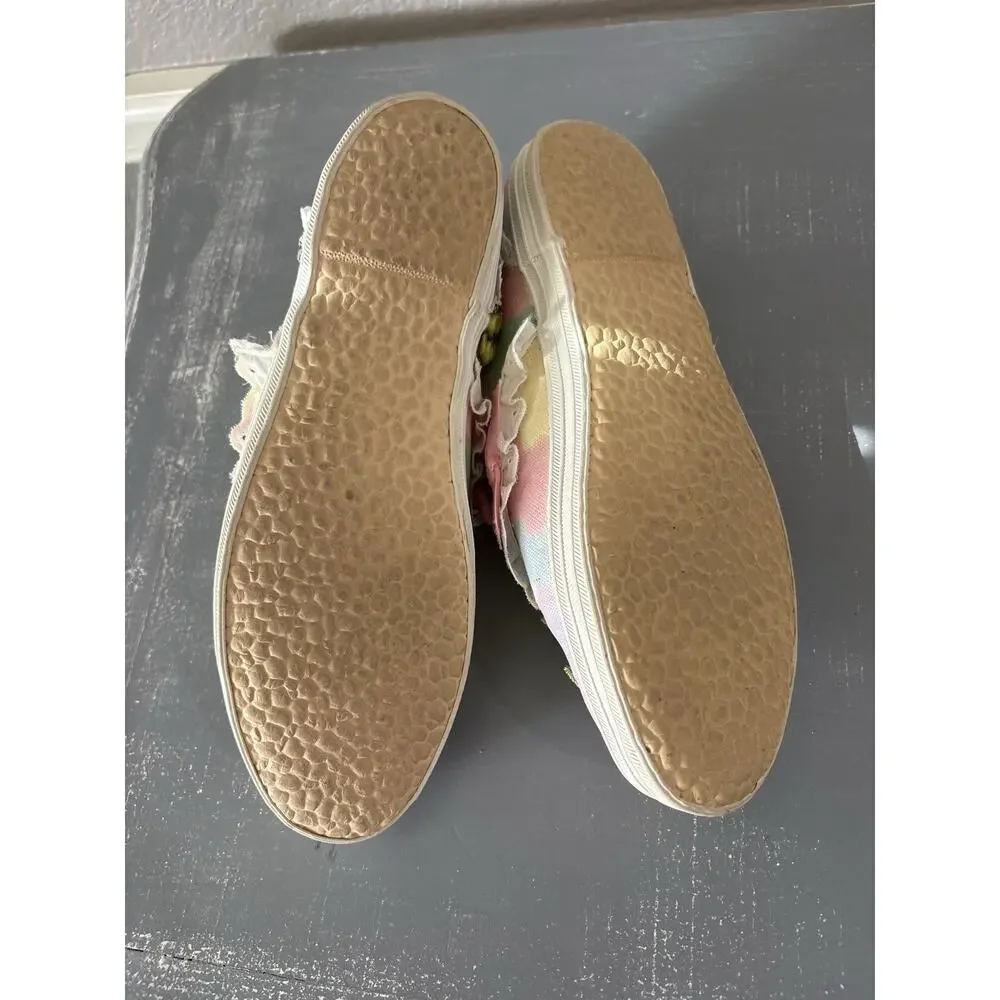 Vintage Cottagecore Embellished Canvas Sneakers Women’s Size 7 Handmade 90s